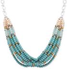 Lonna & Lilly Silver-tone Beaded Multi-layer Statement Necklace