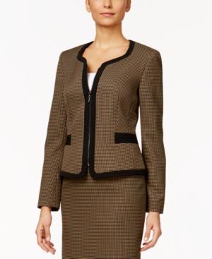 Kasper Jacquard Zip-front Jacket