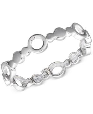 Nine West Silver-tone Disc Stretch Bracelet