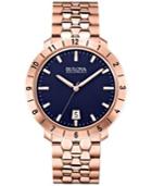 Bulova Accutron Ii Men's Moonview Rose Gold-tone Stainless Steel Bracelet Watch 42mm 97b130