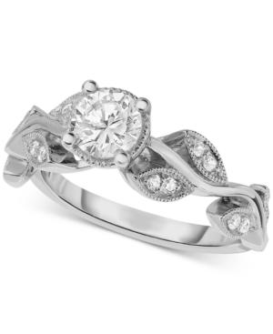Diamond Vine-inspired Engagement Ring (5/8 Ct. T.w.) In 14k White Gold