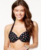 California Waves Dot-print Push-up Underwire Bikini Top Women's Swimsuit