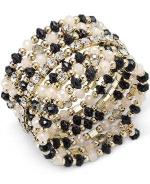 Inc International Concepts Gold-tone Multi-bead Coil Bracelet, Only At Macy's