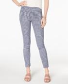 Maison Jules Gingham-print Skinny Pants, Created For Macy's