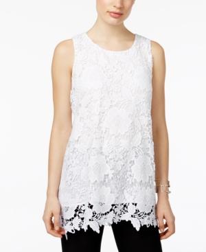 Alfani Petite Lace Top, Only At Macy's