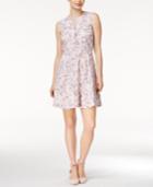 Maison Jules Printed Eyelet Fit & Flare Dress, Created For Macy's