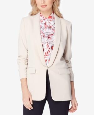 Tahari Asl Shawl-collar Ruched Blazer