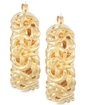 Byzantine Hoop Earrings In 14k Gold