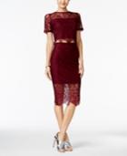 Trixxi Juniors' 2-pc. Scalloped Lace Bodycon Dress