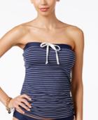 Tommy Hilfiger Striped Bandeau Tankini Top Women's Swimsuit