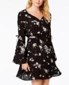 American Rag Juniors' Printed Bell-sleeve Dress, Created For Macy's