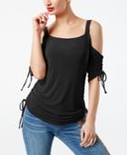 Inc International Concepts Ruched Cold-shoulder Top, Created For Macy's