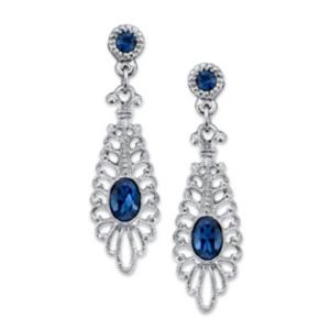 2028 Silver-tone Montana Filigree Drop Earrings