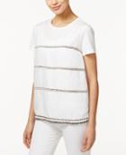 Weekend Max Mara Silla Mixed-media Beaded Top
