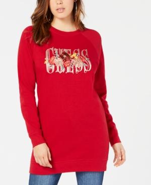 Guess Long Embellished Graphic Sweatshirt