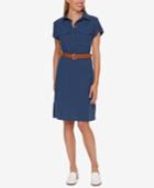 Tommy Hilfiger Belted Shirtdress, Only At Macy's