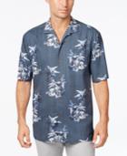 Tommy Bahama Men's Where The Palm Frond Floral-print Silk Short-sleeve Shirt
