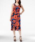 Tommy Hilfiger Sleeveless Floral-print High-low Dress