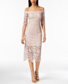 Xscape Off-the-shoulder Lace Illusion Dress