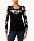 Anna Sui Loves Inc International Concepts Cold-shoulder Sweater, Created For Macy's