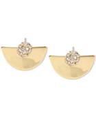 M. Haskell For Inc Gold-tone Half Moon And Fireball Front And Back Earrings, Only At Macy's