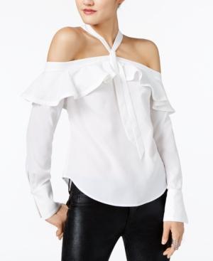 Guess Cold-shoulder Flounce Top