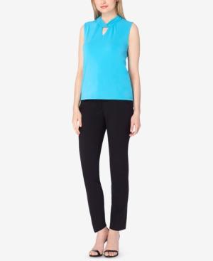 Tahari Asl Twist-neck Keyhole Shell