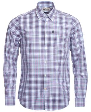 Barbour Men's Leo Medium Pink Plaid Shirt
