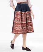 Weekend Max Mara Sassari Cotton Printed Skirt