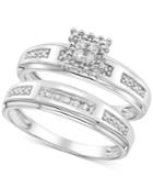 Diamond Accent Bridal Set In 14k White Gold