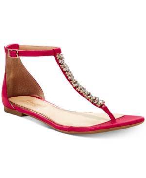 Jewel Badgley Mischka Gaby Flat Evening Sandals, Created For Macy's Women's Shoes