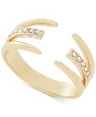 Bcbgeneration Gold-tone Crystal Claw Statement Ring