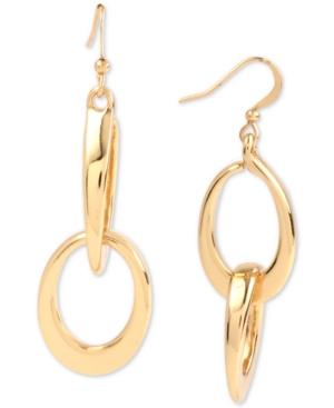 Charter Club Gold-tone Interlocking Oval Ring Drop Earrings, Created For Macy's