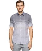 Calvin Klein Men's Ombre Grid-print Short-sleeve Shirt