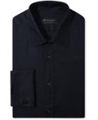 Michelsons Of London Dress Shirt, Slim-fit Chevron Texture Tuxedo Long-sleeved Shirt