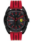 Ferrari Men's Forza Red Silicone Strap Watch 45mm