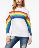 Carbon Copy Rainbow-graphic Fleece Sweatshirt