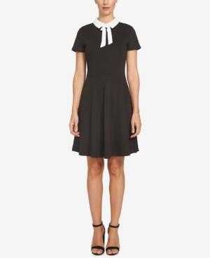 Cece Collared Fit & Flare Dress