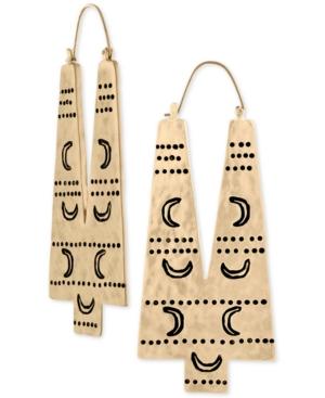 Rachel Rachel Roy Gold-tone Crescent Moon Drop Earrings
