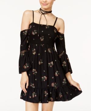 American Rag Juniors' Floral-embroidered Fit & Flare Dress, Only At Macy's