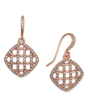 Charter Club Rose Gold-tone Basket Drop Earrings, Only At Macy's