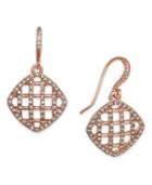 Charter Club Rose Gold-tone Basket Drop Earrings, Only At Macy's
