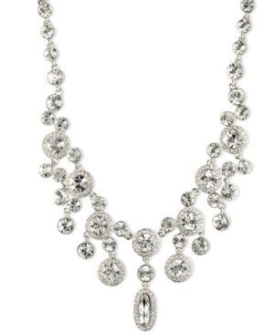 Givenchy Silver-tone Crystal Statement Necklace