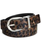 Style & Co. Reversible Leopard-print Skinny Belt, Only At Macy's