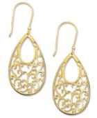 Giani Bernini 24k Gold Over Sterling Silver Earrings, Scroll Earrings
