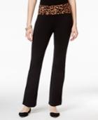 Thalia Sodi Leopard-print Foldover Yoga Pants, Only At Macy's