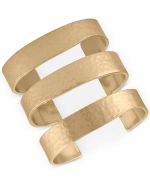 Rachel Rachel Roy Gold-tone Triple-row Cuff Bracelet