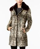 Vince Camuto Faux-fur Leopard-print Coat
