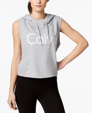 Calvin Klein Performance Sleeveless Cropped Hoodie