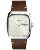 Fossil Men's Rutherford Brown Leather Strap Watch 38x41mm Fs5329